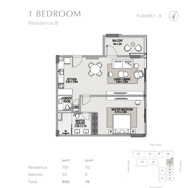 Stilvolles 1-Zimmer-Apartment in Top-Lage mit vollständiger Ausstattung!