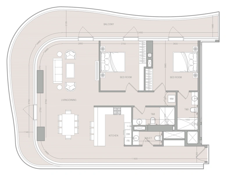 2-Bedroom Apartment in "A1LA RESIDENCE"