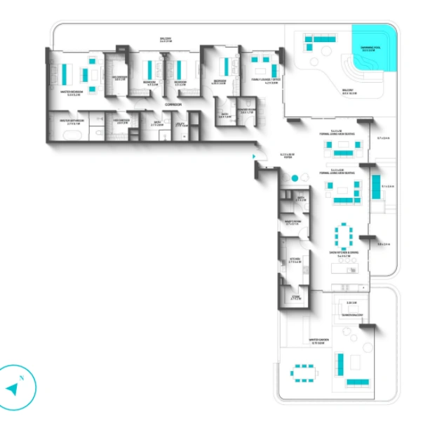 Luxuriöses Penthouse mit 4 Schlafzimmern und Resort-Lifestyle-Erlebnis