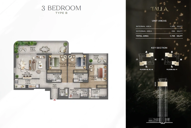 Luxuriöse 3-Zimmer-Wohnung mit Zimmermädchen und eigenem Bad, Resort-ähnliches Wohnen,