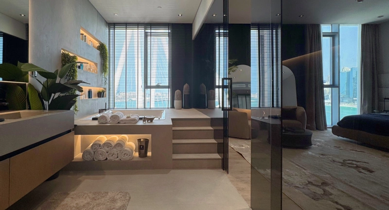 Exklusive Hochgeschosswohnung mit atemberaubender Aussicht auf Bluewaters Island