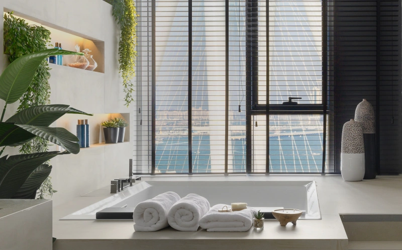 Exklusive Hochgeschosswohnung mit atemberaubender Aussicht auf Bluewaters Island