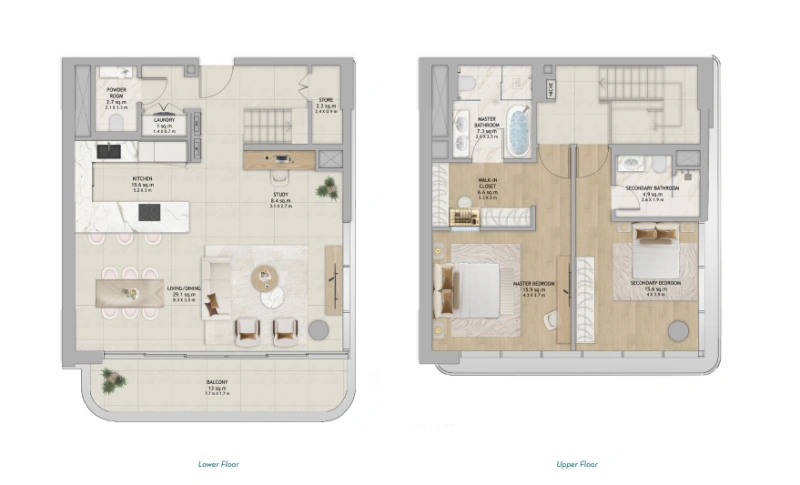 Luxuriöses 2-Zimmer-Duplex-Apartment in Top-Lage!
