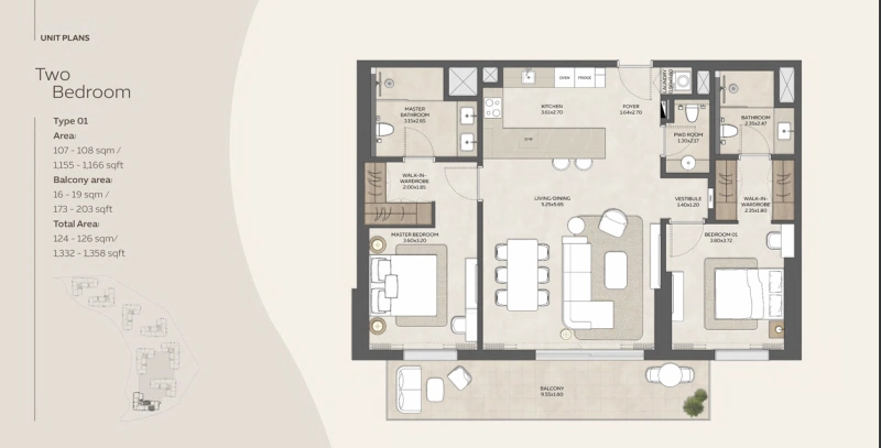 Spazioso appartamento con 2 camere da letto, con un'ampia metratura e una vista mozzafiato