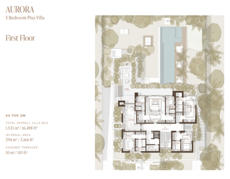 Luxuriöse Villa mit fünf Schlafzimmern und modernem Design