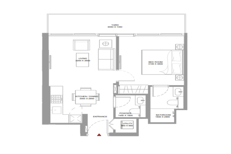 Appartement mit einem Schlafzimmer