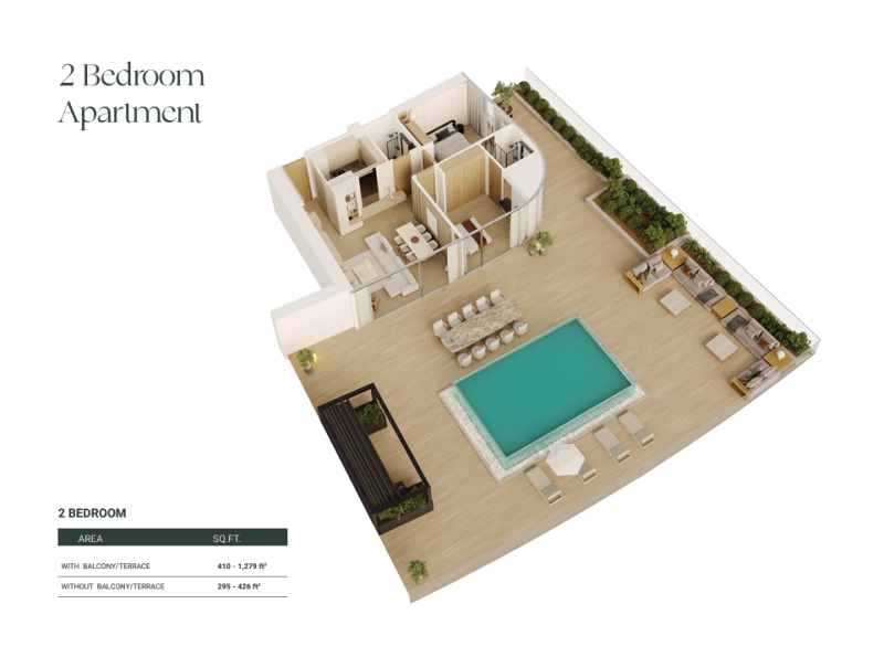 Traumhaftes Luxusapartment mit 2 Schlafzimmern – direkt am Strand mit 360-Grad-Sonnenaufgangs!