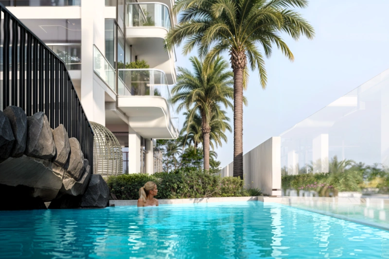 Gemütliche 1-Zimmer-Wohnung mit Poolblick