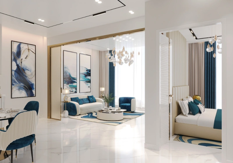 Modernes 2BR Apartment mit privatem Pool in stilvollem Design