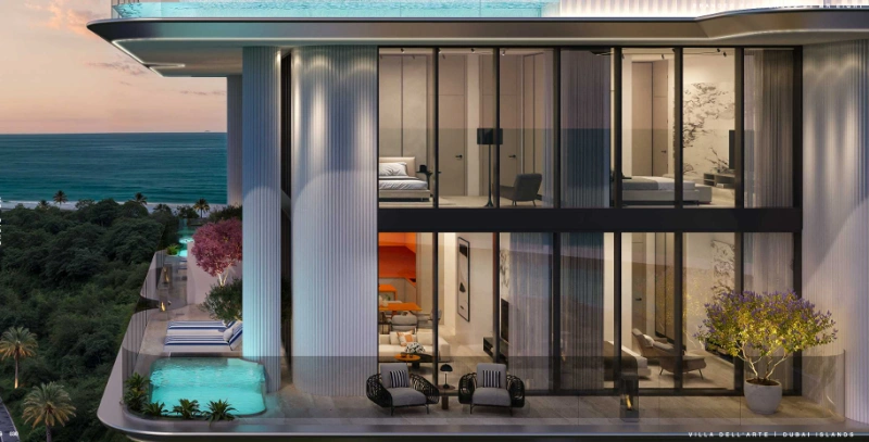 Luxuriöses Duplex-Apartment mit 2 Schlafzimmern, privatem Pool und modernem Design