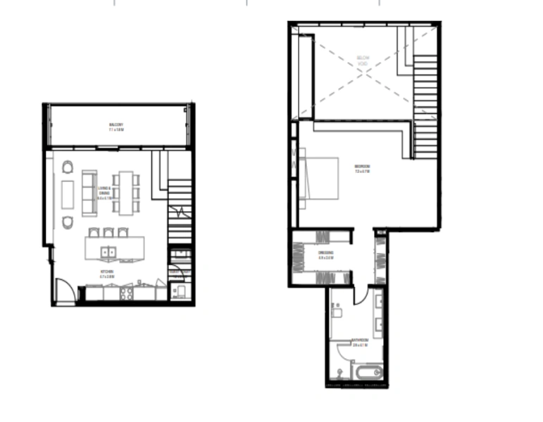 Stilvolles Ein-Zimmer-Apartment mit modernem Design
