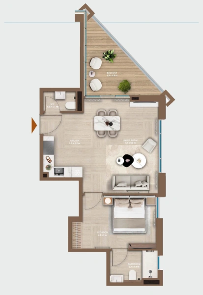 Gemütliches Apartment für Singles: Idealer Rückzugsort für den anspruchsvollen Junggesellen!