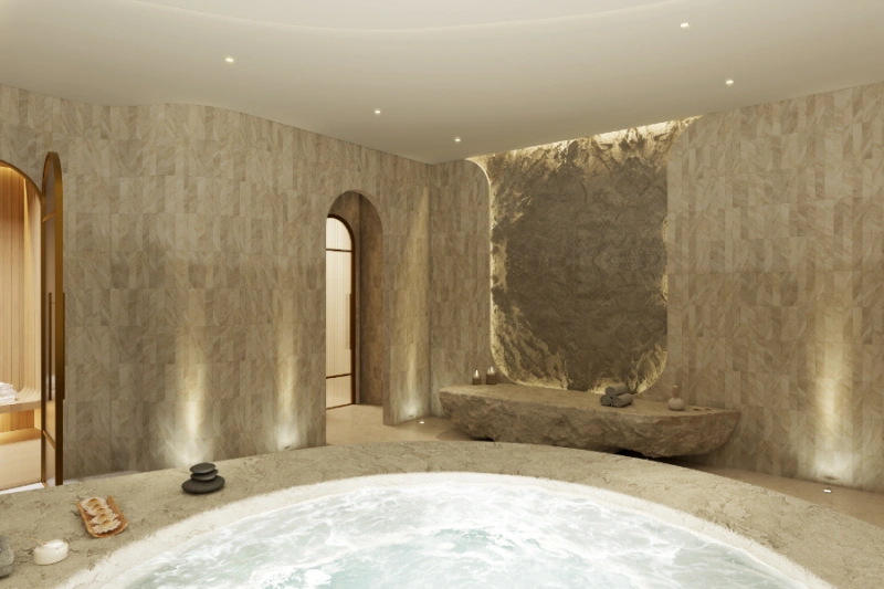 Luxuriöses Drei-Schlafzimmer-Duplex-Apartment mit Pool und Panoramablick