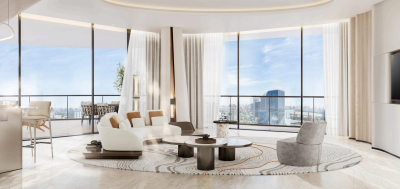 Atemberaubende Zwei-Zimmer-Wohnung mit Pool und Panoramablick