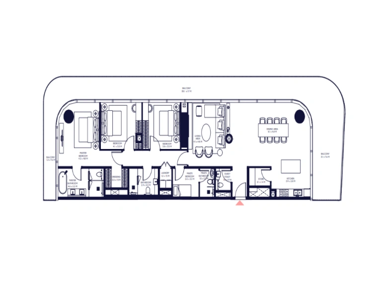 Stilvolle Drei-Zimmer-Wohnung mit modernem Design