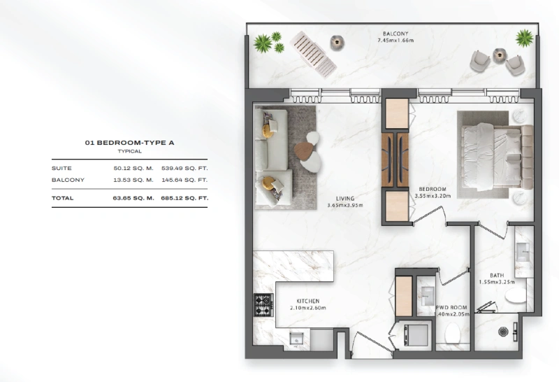 Modernes 1-Zimmer-Apartment mit Smart Home System - Luxus in urbaner Umgebung!
