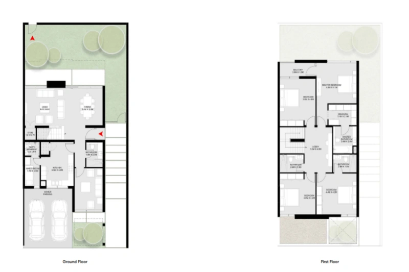 Maison de ville de quatre chambres