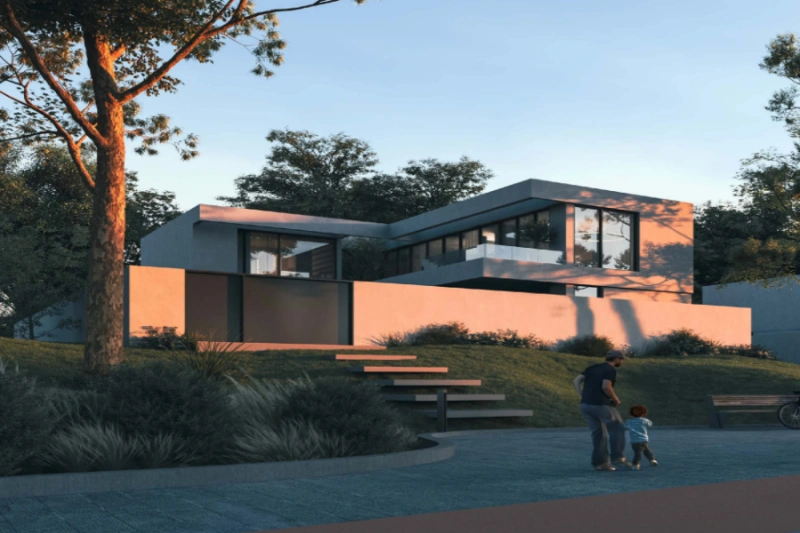 Casa a schiera con quattro camere da letto