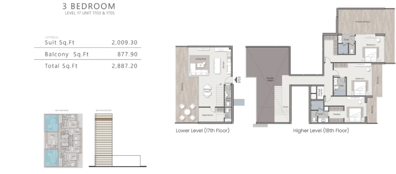 Luxuriöse 3-Zimmer Wohnung mit Zimmer für das Dienstpersonal und eigenem Bad – Großzügiges Layout