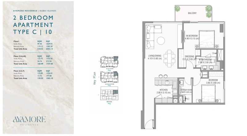 Strandnahe Eleganz in einem 2-Schlafzimmer-Apartment