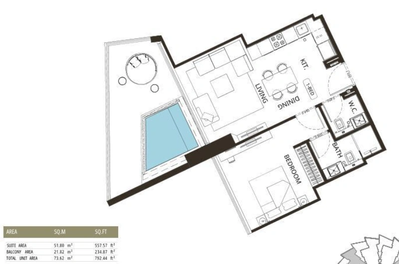Modernes Apartment mit privat Pool in Top-Lage JVC! Gemütliches 1 Schlafzimmer für exklusives Wohnen