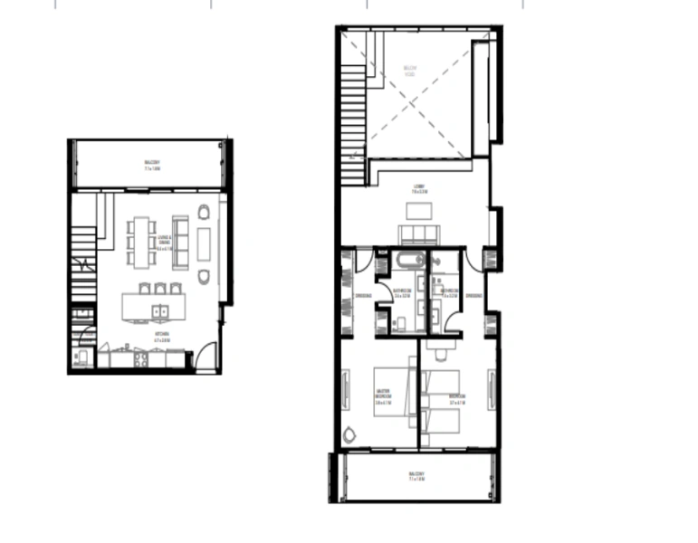 Appartement mit zwei Schlafzimmern