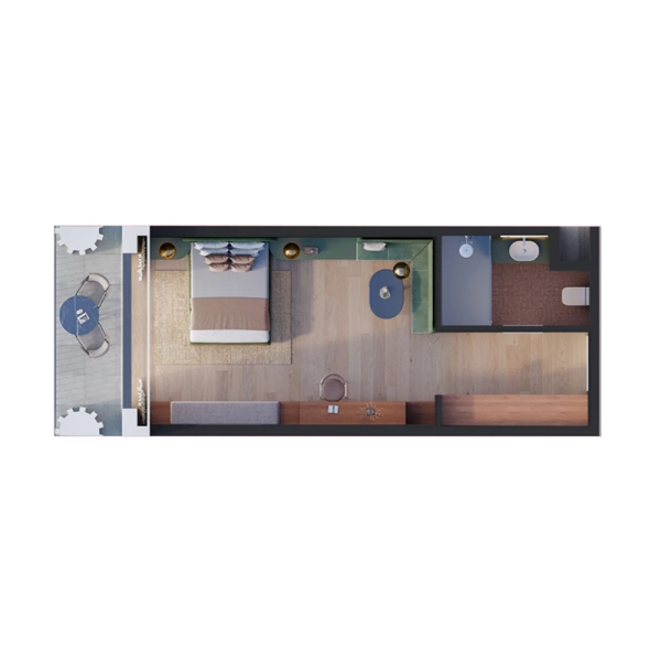 Eleganz am Strand: Luxuriöses Studio-Apartment mit atemberaubender Aussicht