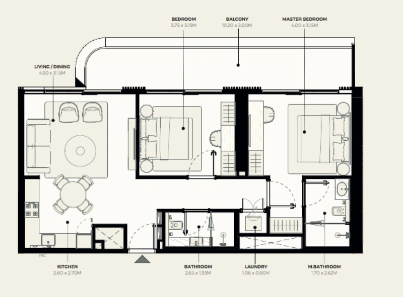 2-Zimmer-Wohnung in exklusiver Lage - Unvergleichliche Aussicht und Stil