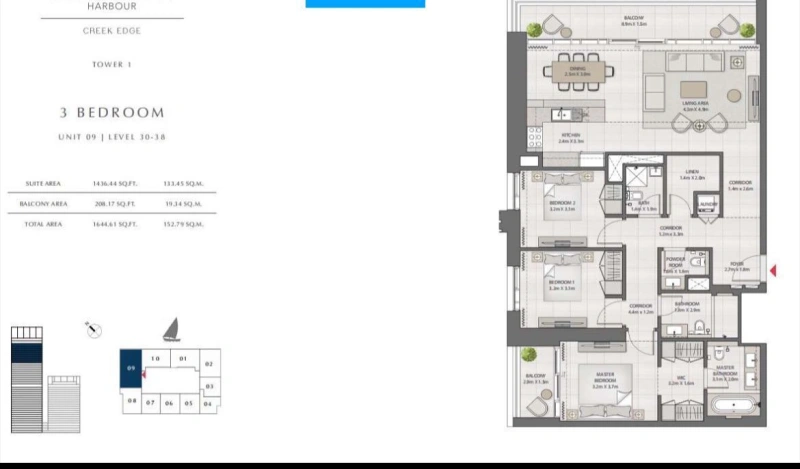 4-Zimmer-Wohnung mit atemberaubender Aussicht Creek Edge Tower 1