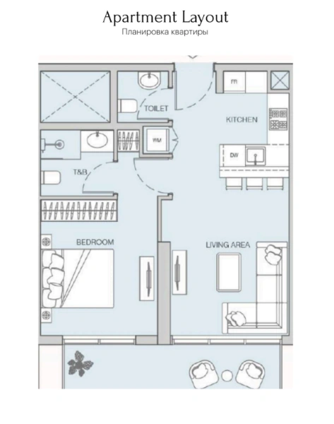 Modernes Design trifft auf Gemütlichkeit - Luxus-Apartment mit einem Schlafzimmer
