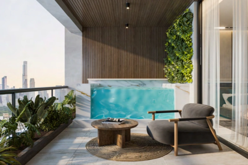 Modernes Drei-Schlafzimmer-Haus mit Laden, Schwimmbad Stilvolles Design!