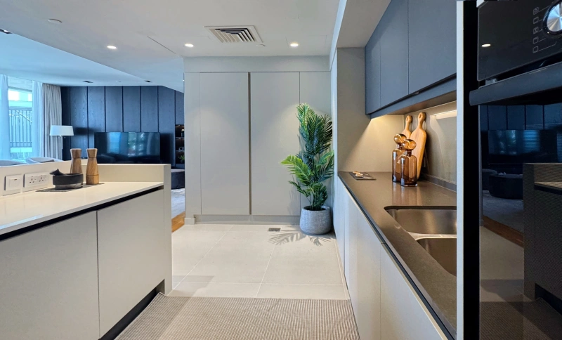 Moderne 1-Zimmer Wohnung mit Meerblick auf Bluewaters Island!