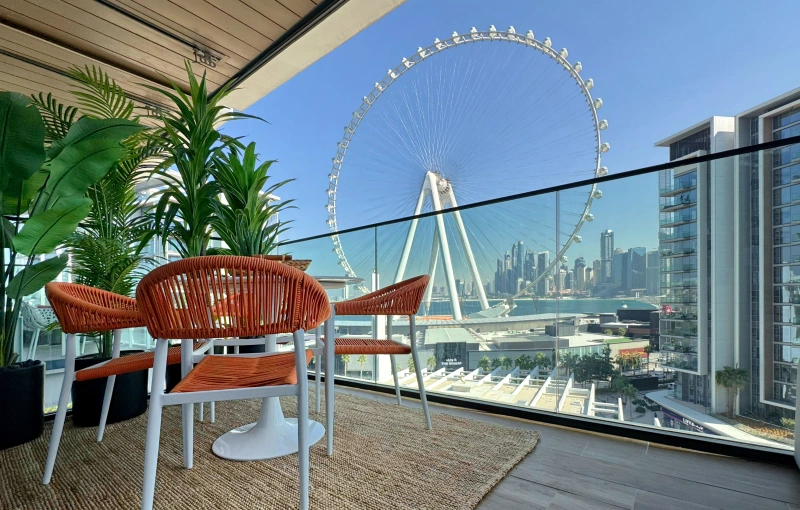 Moderne 1-Zimmer Wohnung mit Meerblick auf Bluewaters Island!