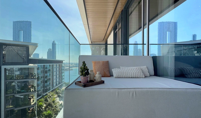 Moderne 1-Zimmer Wohnung mit Meerblick auf Bluewaters Island!