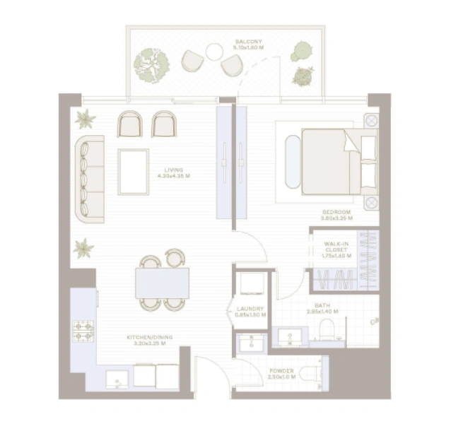 Exklusives Resort-Style Living in 1-Zimmer-Wohnung mit 100 Zeichen.
