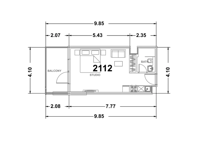Atemberaubendes Studio-Apartment mit Resort-ähnlichem Wohnen