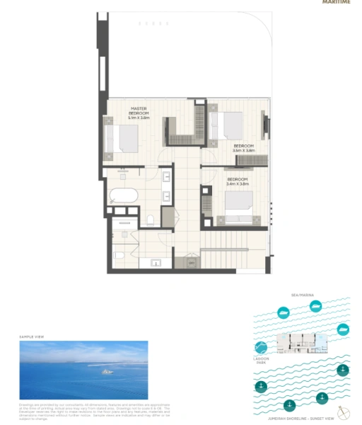 Modernes Stadthaus mit 3 Schlafzimmern, Zimmermädchenraum und Balkon mit Pool