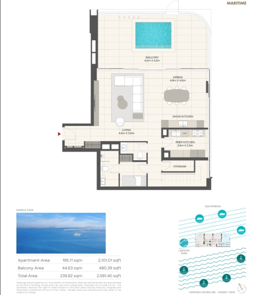 Modernes Stadthaus mit 3 Schlafzimmern, Zimmermädchenraum und Balkon mit Pool