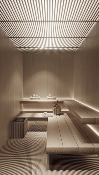 Modernes Stadthaus mit 3 Schlafzimmern, Zimmermädchenraum und Balkon mit Pool