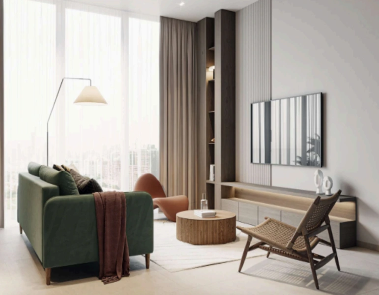 Stilvolles Ein-Zimmer-Apartment mit modernem Design