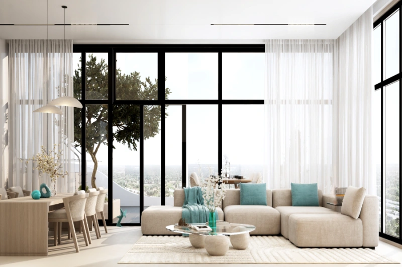 Stilvolle Zwei-Zimmer-Wohnung mit Wintergarten in modernem Design