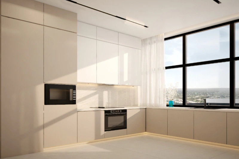 Stilvolle Zwei-Zimmer-Wohnung mit Wintergarten in modernem Design