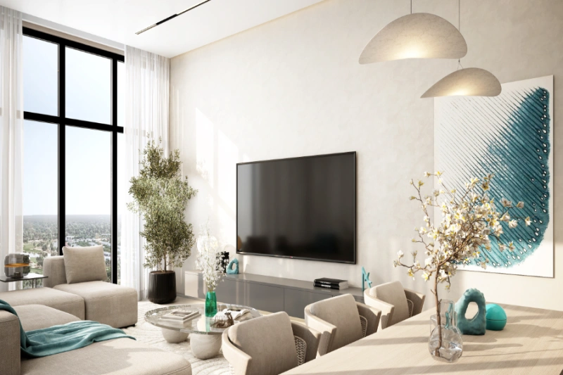 Stilvolle Zwei-Zimmer-Wohnung mit Wintergarten in modernem Design