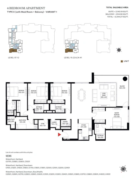 Luxuriöse 4-Zimmer-Wohnung mit riesigem Balkon und Wasserblick