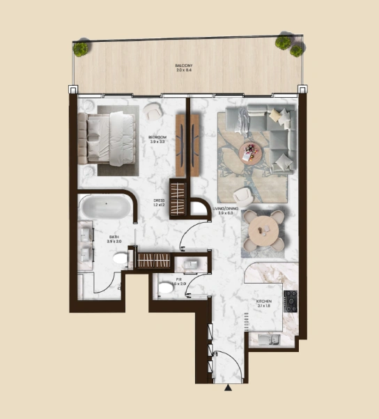 Designer-Apartment mit stilvollem Charme in bester Lage.