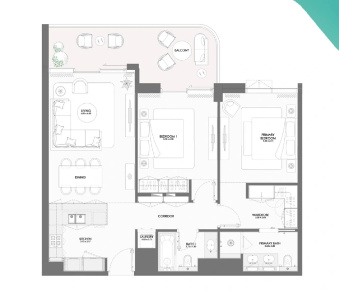 Exklusives Strandapartment mit 2 Schlafzimmern - Beachfront Living in eleganter Umgebung