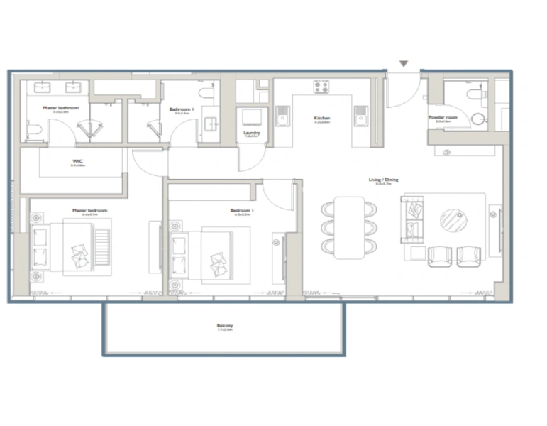 Stilvolle Zwei-Zimmer-Wohnung mit modernem Design