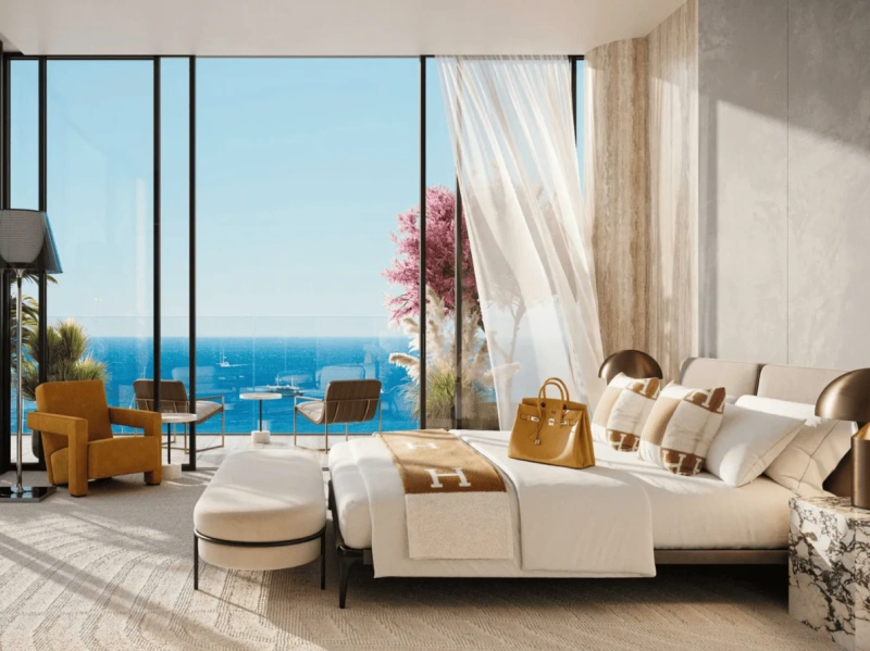 Luxuriöses 3-Zimmer-Apartment mit Balkon, privatem Pool und Meerblick