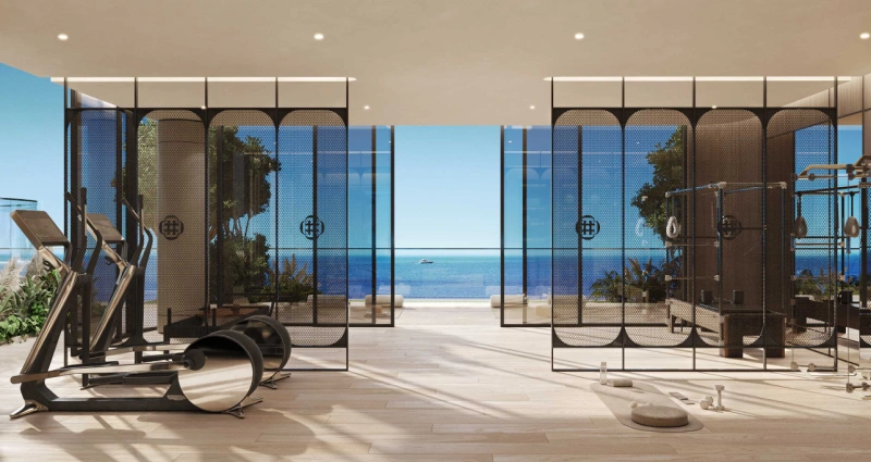 Luxuriöses 3-Zimmer-Apartment mit Balkon, privatem Pool und Meerblick