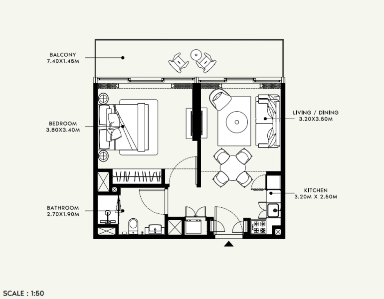Gemütliche 1-Zimmer-Wohnung: Perfekt für kleine Familien